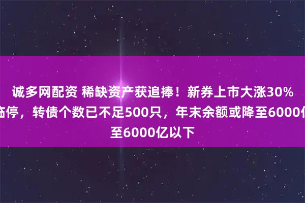 诚多网配资 稀缺资产获追捧！新券上市大涨30%触发临停，转债个数已不足500只，年末余额或降至6000亿以下
